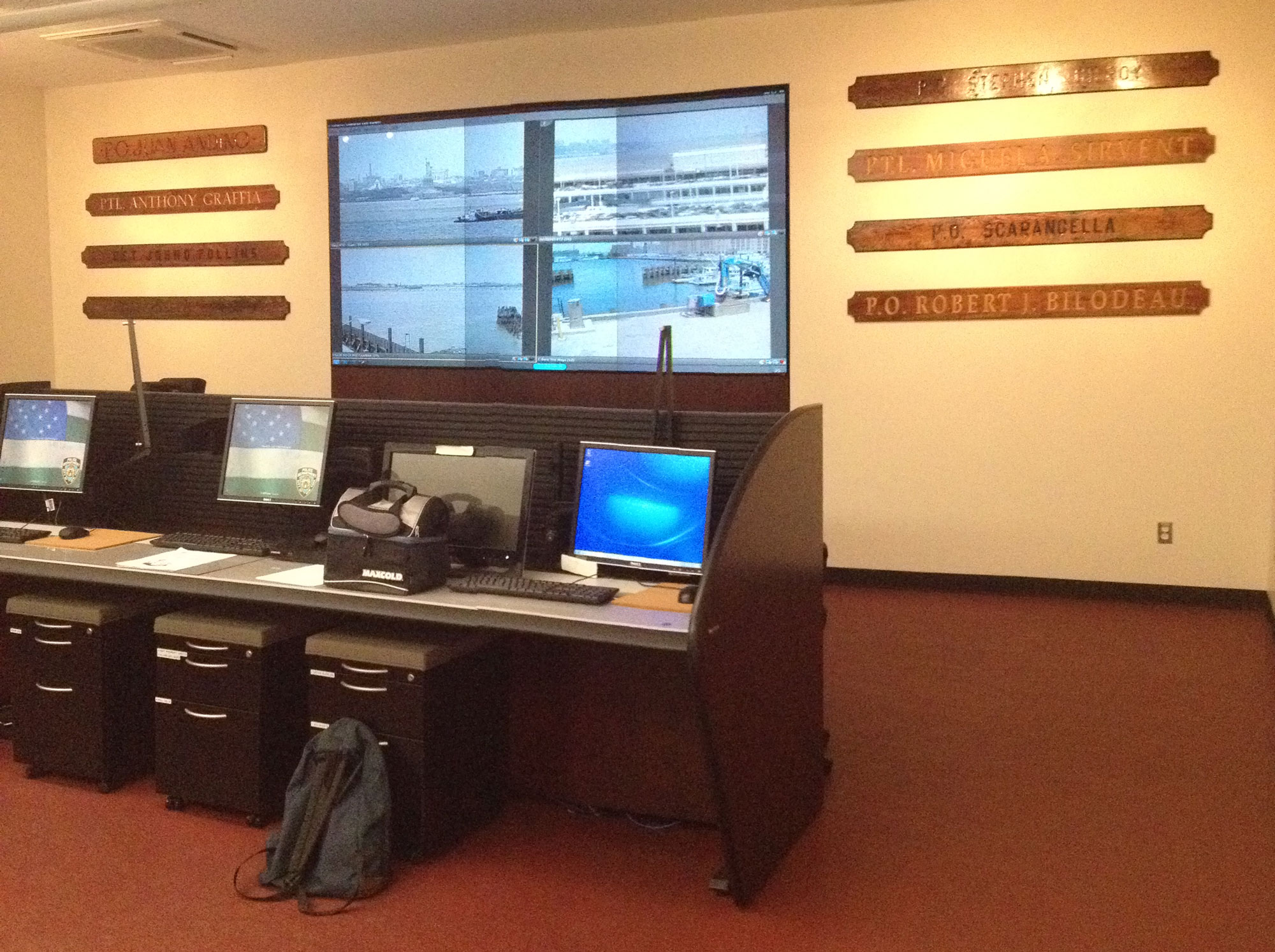 Custom technology installed at each desk location.