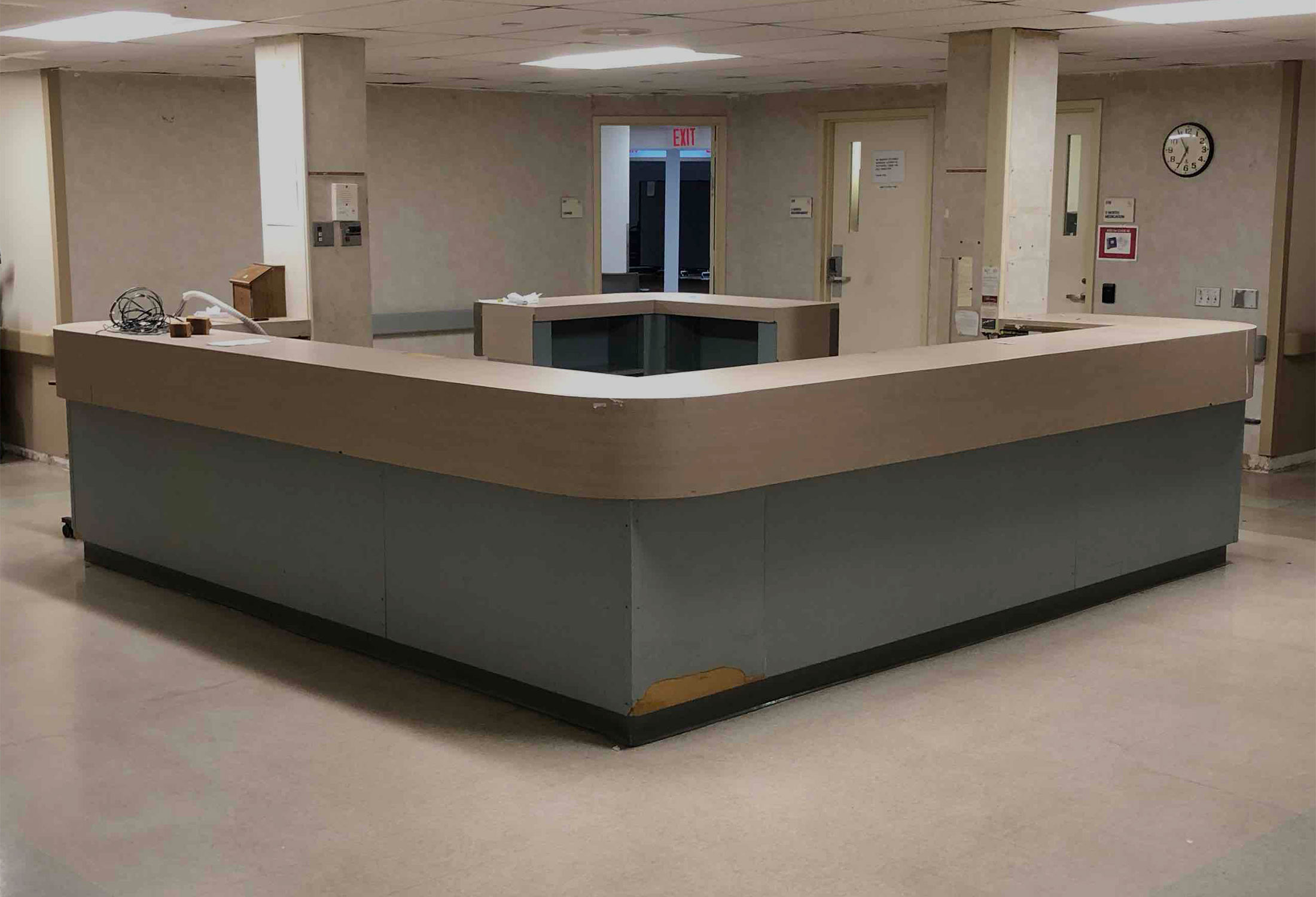 Photo showing Silvercrest nurses station after renovation