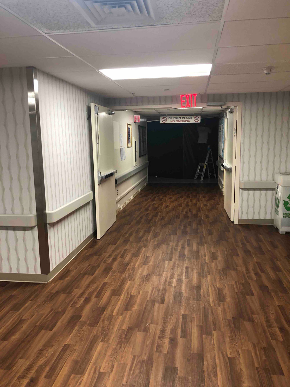 Photo showing finished corridor