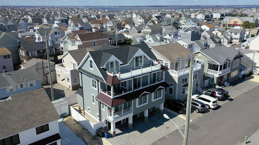 Aerial view of South Surf house