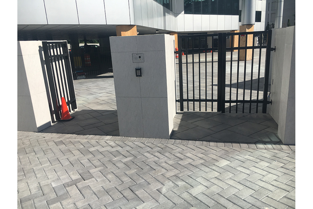 photo showing new garage gates