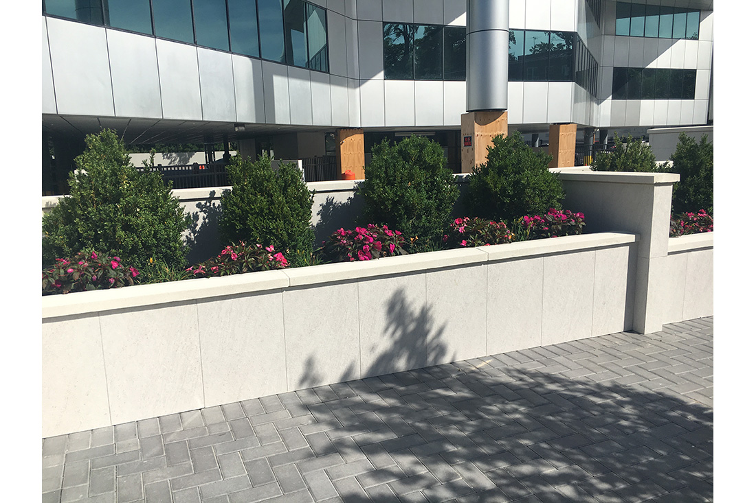 photo showing new planters and plantings